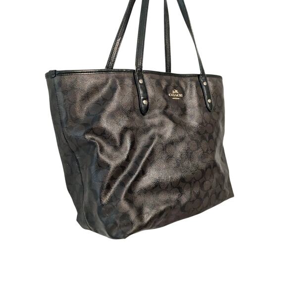 Vintage Brown Coach Large Tote Shoulderbag - Picture 4 of 14